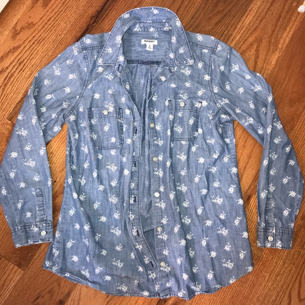 Floral Jean Jacket/Long-sleeve